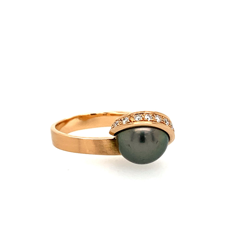 Diamant-Perl Ring